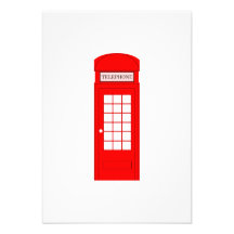 British Phone Booth Invitation