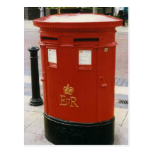 British pillar box - Elizabeth II Post Card