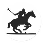 British Polo Sport Horse Player Silhouette Ponies