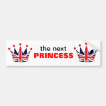 British Princess Crown Bumper Sticker