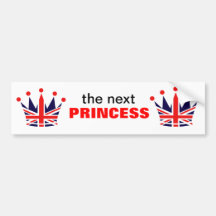 British Princess Crown Bumper Sticker