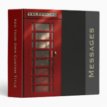 British Red Telephone Box 1.5" Binder