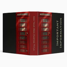 British Red Telephone Box 1.5" Binder