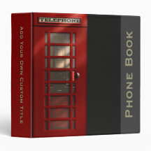 British Red Telephone Box 1.5" Binder