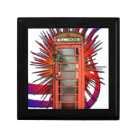 British Red Telephone Box Art Trinket Boxes