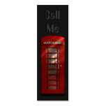 British Red Telephone Box Skinny Profile Cards
