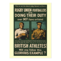 British rugby, football players call for duty post cards