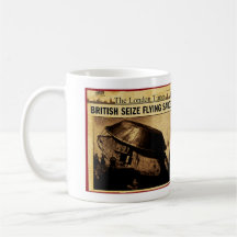 British Seize Flying Saucer Coffee Mugs