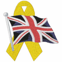 British  - Support Our Troops Embroidered Shirt