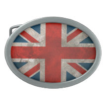 British Union Jack Oval Belt Buckles