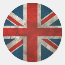 British Union Jack Round Sticker