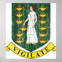 British Virgin Islands Coat Of Arms Poster