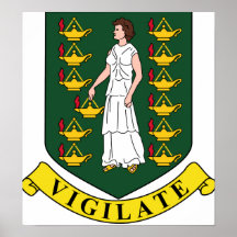 British Virgin Islands Coat Of Arms Poster