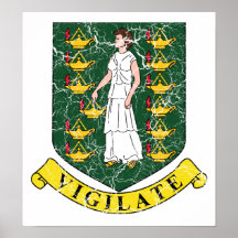 British Virgin Islands Coat Of Arms Print