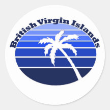 British Virgin Islands Round Stickers