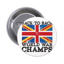 British World War Victory Pinback Button