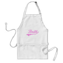 Britt Last Name Classic Style Aprons