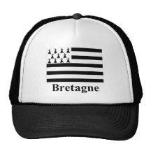 Brittany Flag with Name in French Mesh Hat