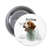 Brittany History Design Pinback Buttons