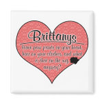 Brittany Paw Prints Dog Humour Refrigerator Magnet