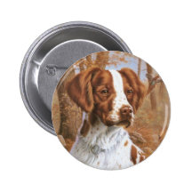 Brittany Spaniel Button