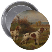 brittany spaniel button, large