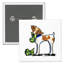 Brittany Spaniel Camouflage Boots Pinback Buttons