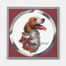 Brittany Spaniel Christmas Gifts Fridge Magnet