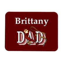 Brittany Spaniel Dad Rectangular Magnet