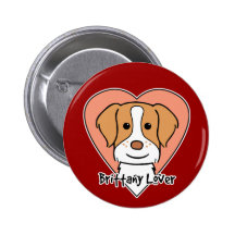 Brittany Spaniel Lover Button