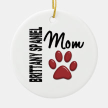 Brittany Spaniel Mom 2 Ornament