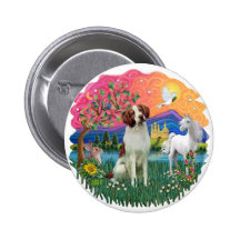 Brittany Spaniel Pinback Button