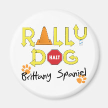 Brittany Spaniel Rally Dog Fridge Magnet