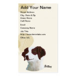 Brittany ~ Tan Leaves Motiff Business Card Template
