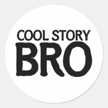 Bro frais d'histoire autocollant rond
