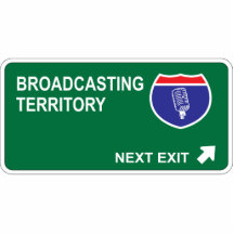 Broadcasting Next Exit Acrylic Cut Outs