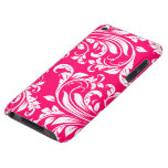Broadway Pink and white floral damask Barely There iPod Covers