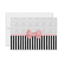 Brocade Dot Stripe Invites
