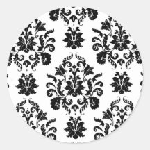 Brocade Round Stickers
