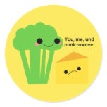 Broccoli and Cheese Round Sticker