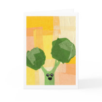 Broccoli greeting card