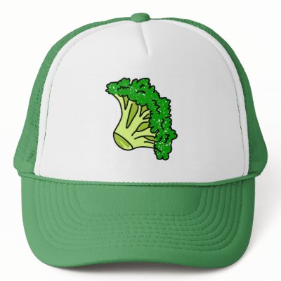 broccoli trucker hat by prawny