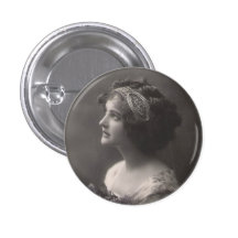 Broche chapa dama vintage boton 