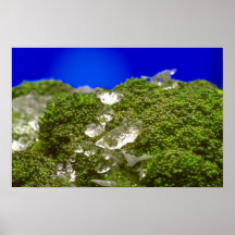 Brocoli avec de la glace sur le dessus poster
