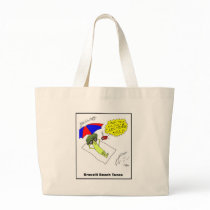 Brocolli Beach Tunes Tote Bags