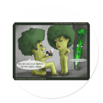 Brocolli Bride Funny Cards Tees Mugs & Gifts Stickers