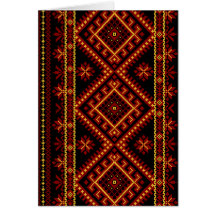 Broderie croisée ukrainienne de point de carte de 
