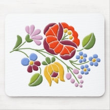 Broderie de Kalocsa - art populaire hongrois Tapis De Souris
