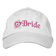 Broderie nuptiale de jeune mariée casquettes brodées