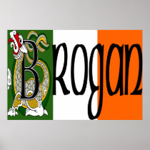 Brogan Celtic Dragon Poster Print